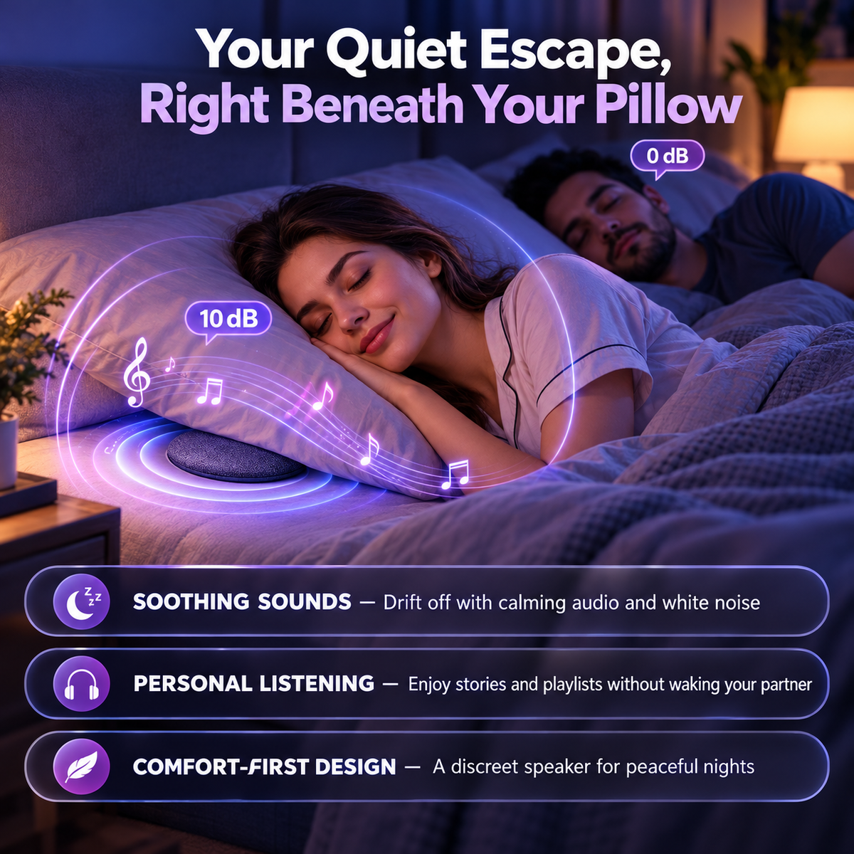 Bluetooth Portable Pillow Speaker