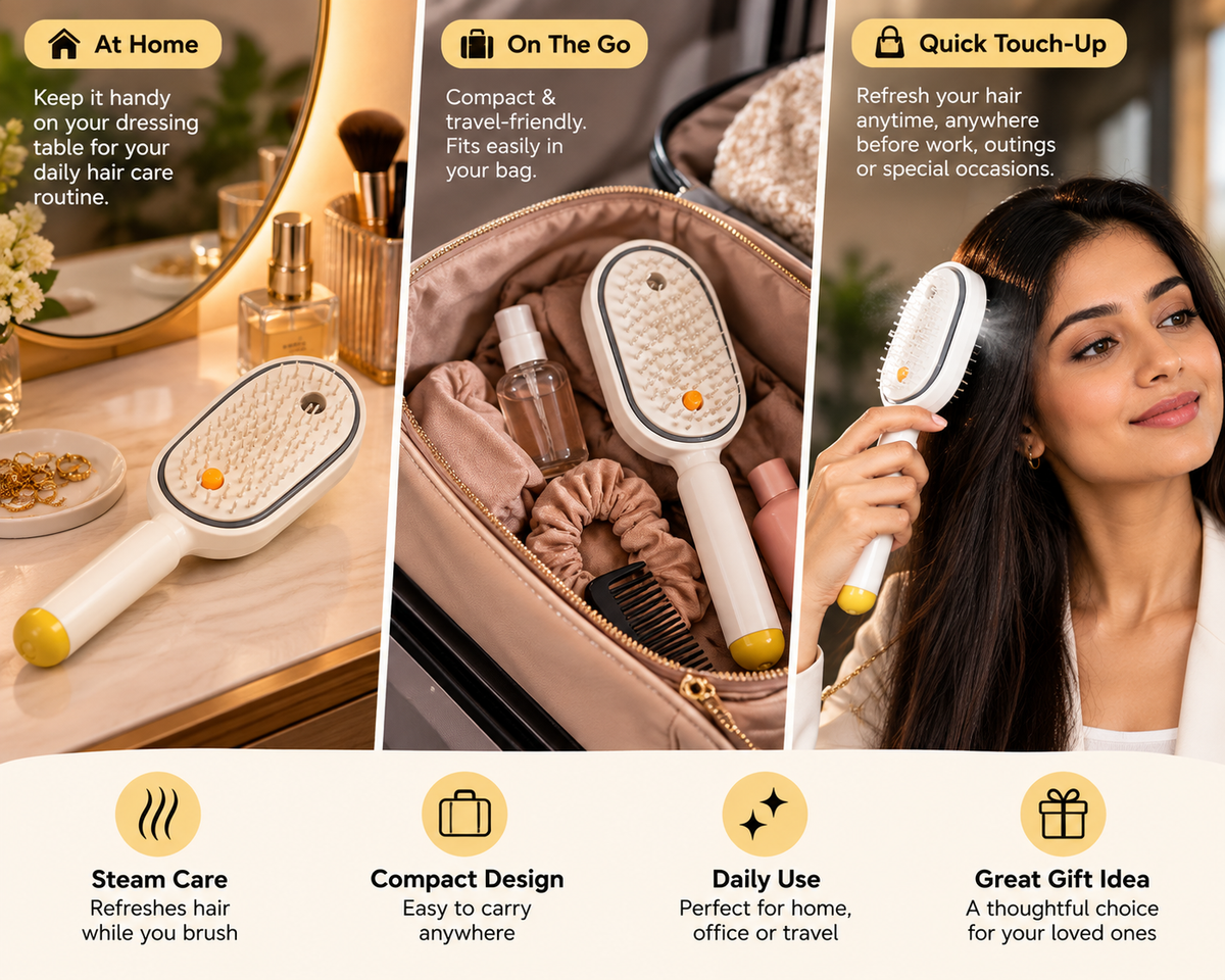 Steam Hair Brush Comb